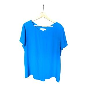 LOFT Bright Blue Short Sleeve Tee